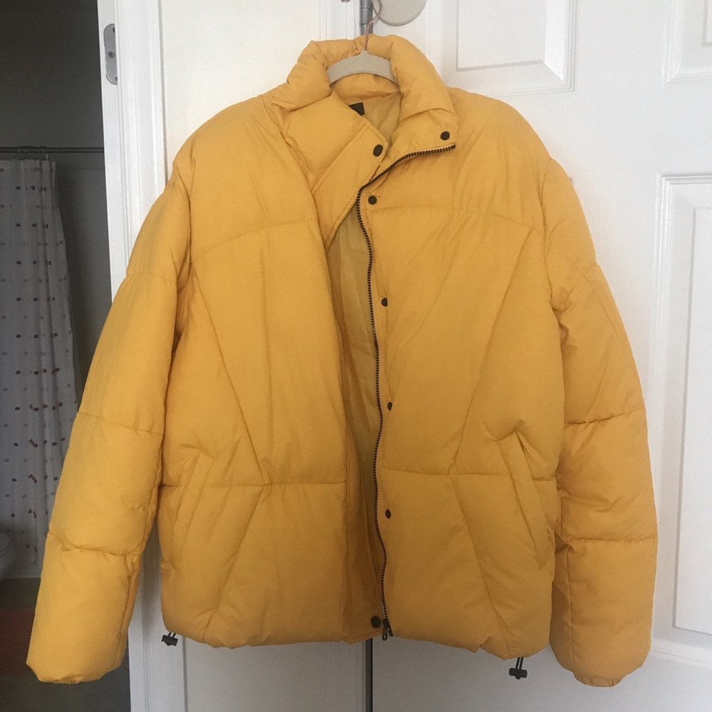 Missguided Yellow Oversized Puffer